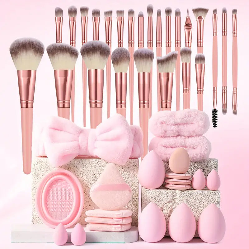 VelluraBeauty 45-delige Make-upset – Borstels, Sponzen & Accessoires